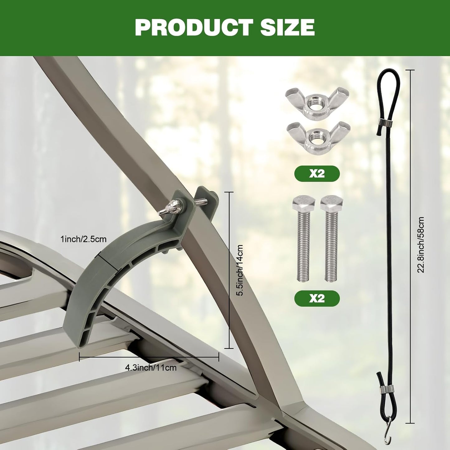 Tree Stand Accessories,Rapid Climb Stirrups with Elastic Rope,Climber Stand Accessories,Climbing Tree Stand Accessories for 1 inch Square Tube Aluminum Bracket